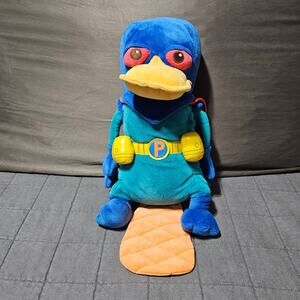 Phineas Ferb Mission Marvel Perry the Platypus 14" Plush Disney Super Hero Toy